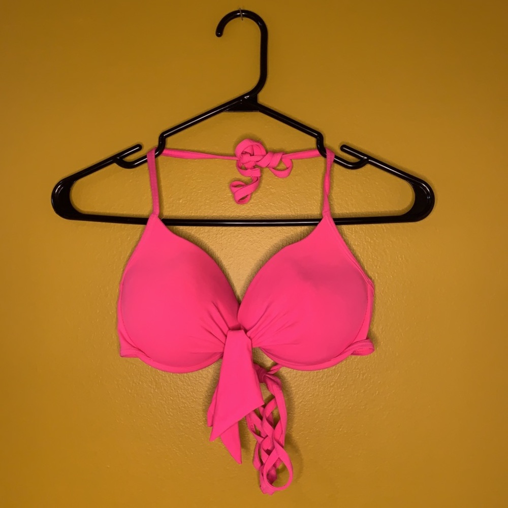 NEON PINK BIKINI TOP